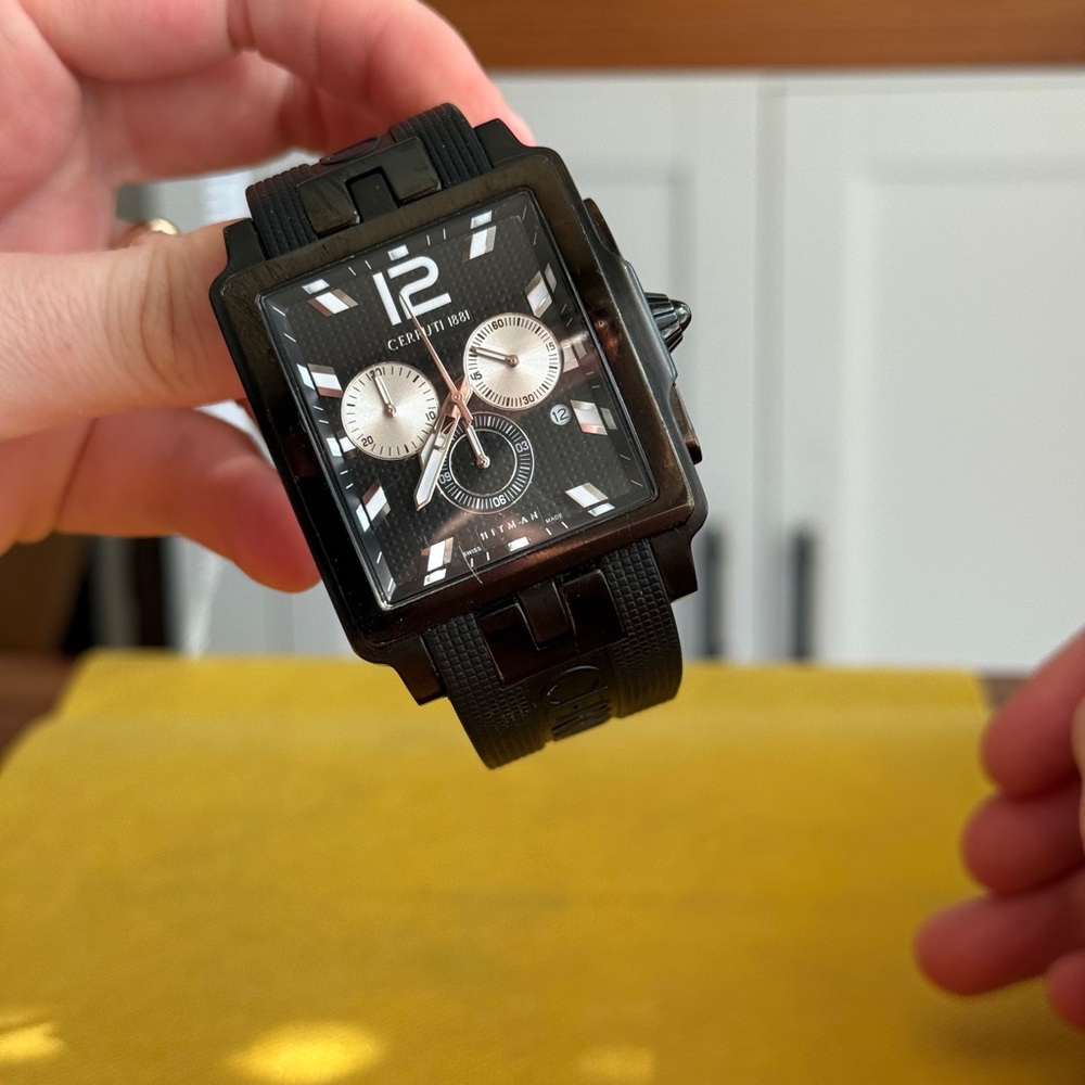 Cerruti 1881 Limited Edition Black Rectangular Watch